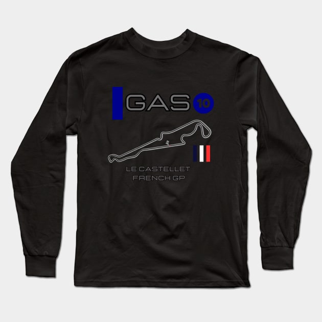Pierre Gasly, French Grand Prix, Formula 1 Long Sleeve T-Shirt by Pattyld